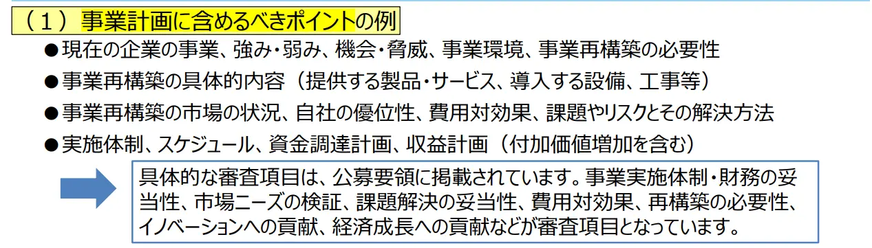 事業再構築補助金の概要　資料より