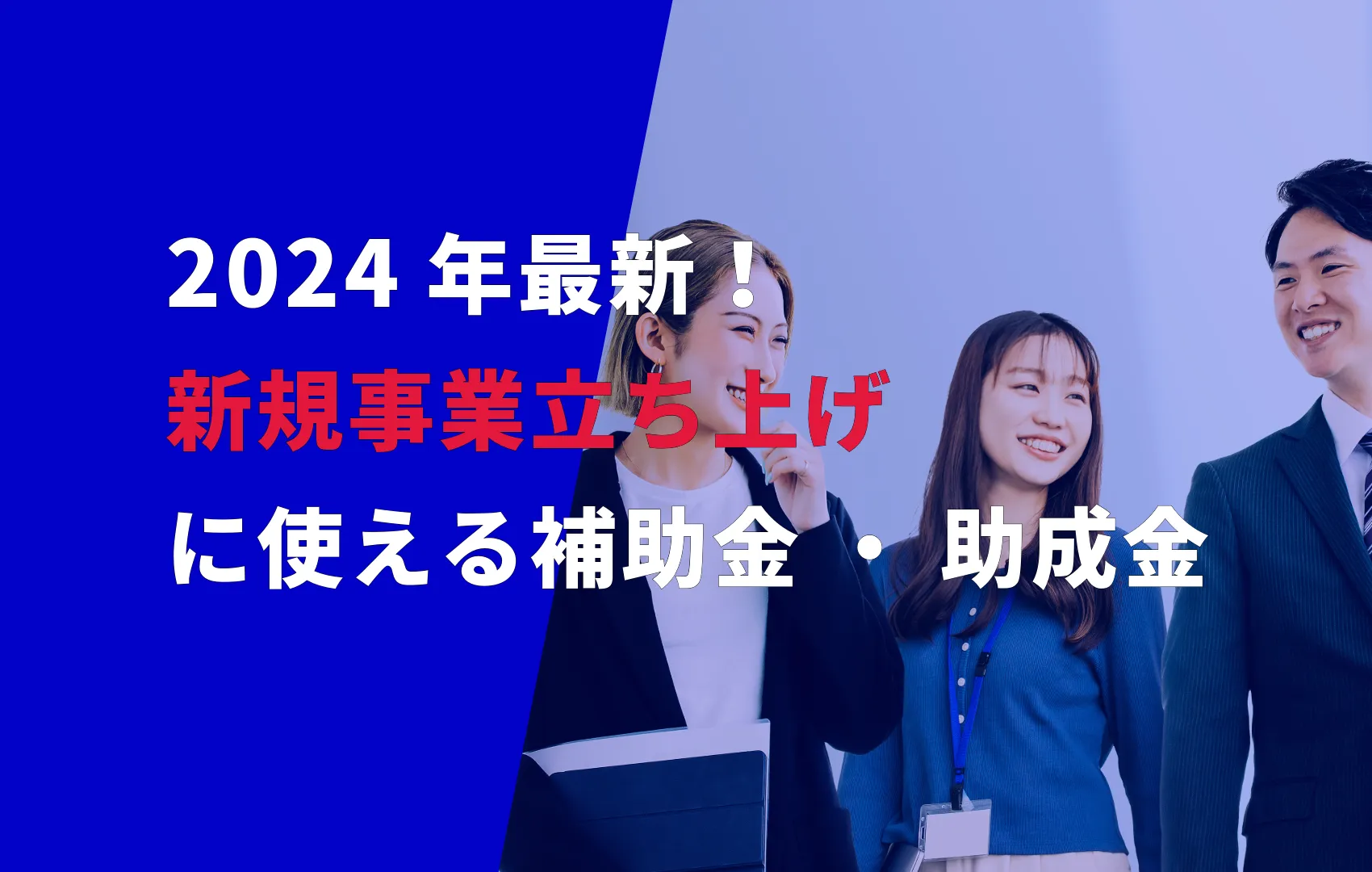 2024年最新！新規事業立ち上げに利用できる補助金・助成金は？