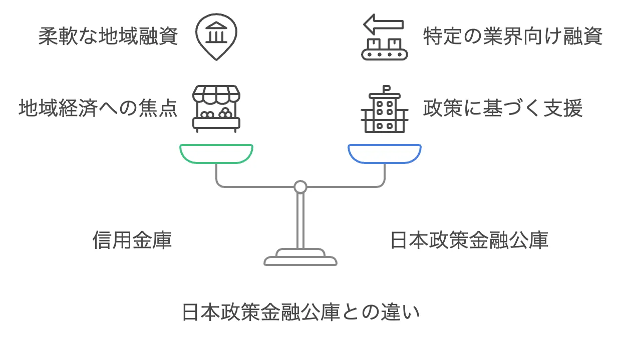 日本政策金融公庫との違い