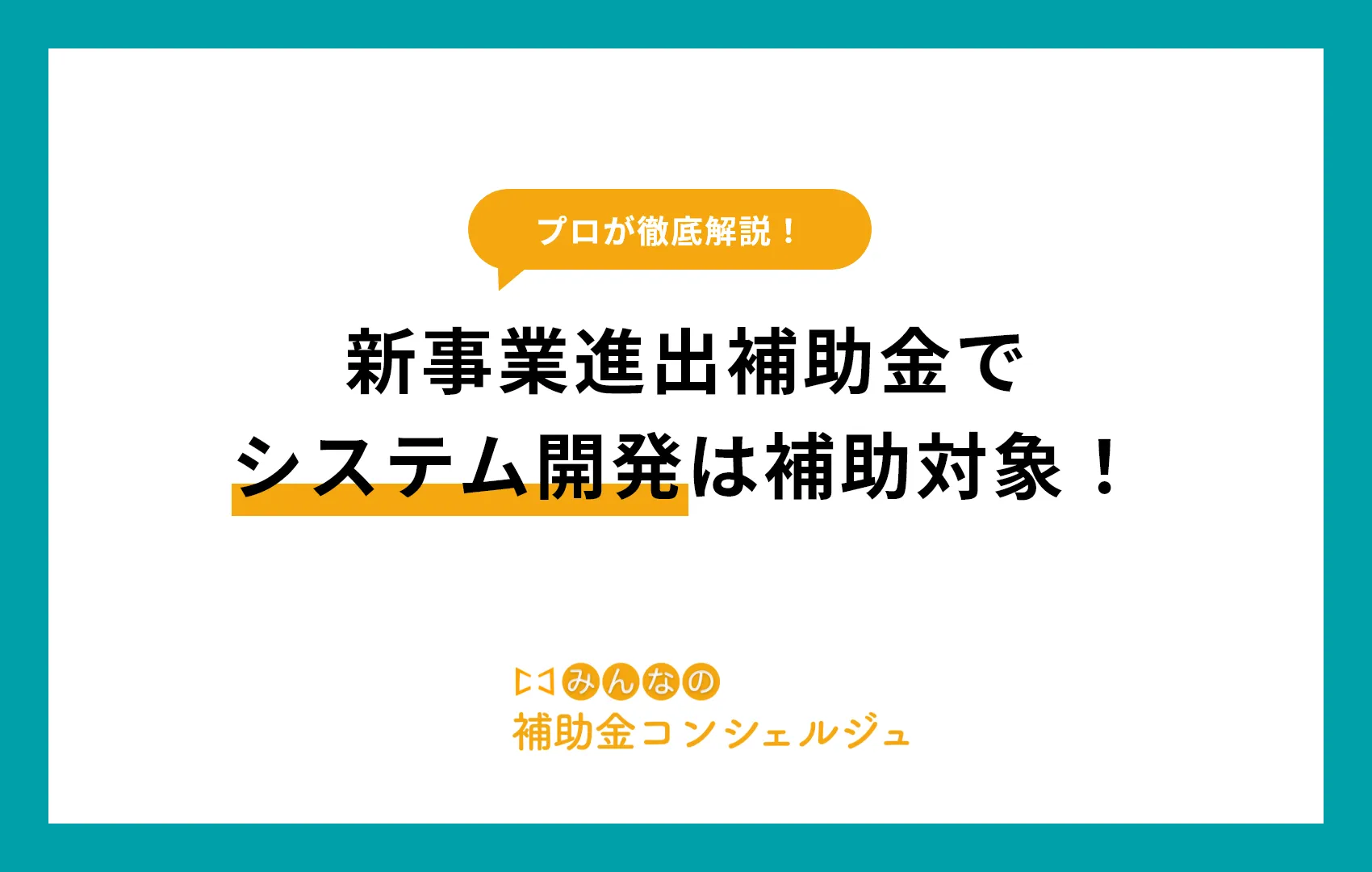 新事業進出補助金でシステム開発はできる？.